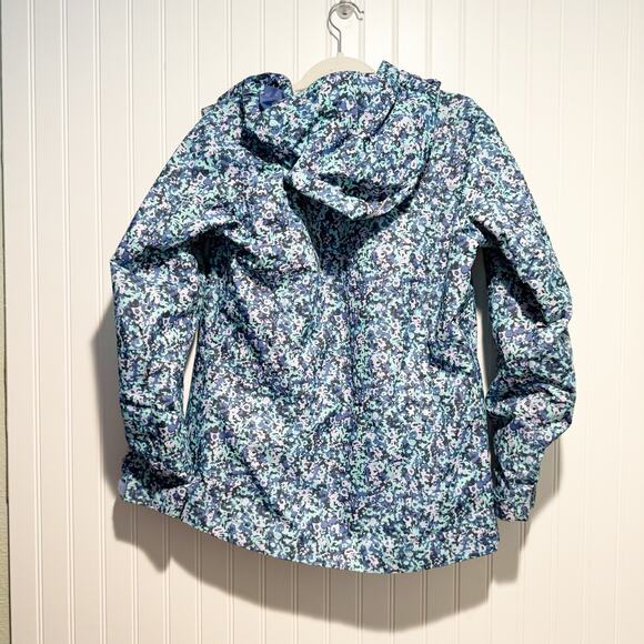 Columbia Interchange Jacket Blue Purple Floral Kids 14/16 - Picture 8 of 8